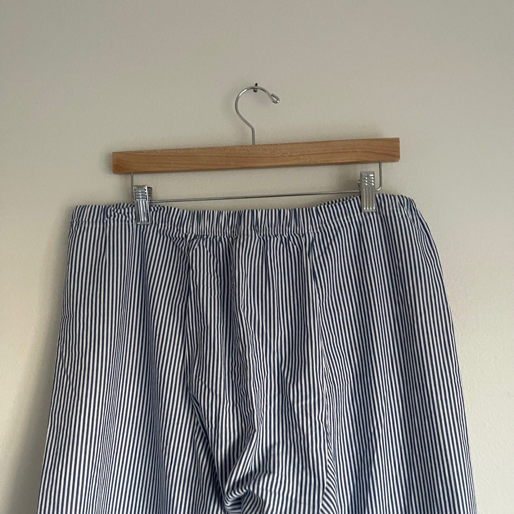 Pinstripe Blue and White Drawstring Pajama Style Pull On‎ Pants Size Medium - Picture 10 of 12